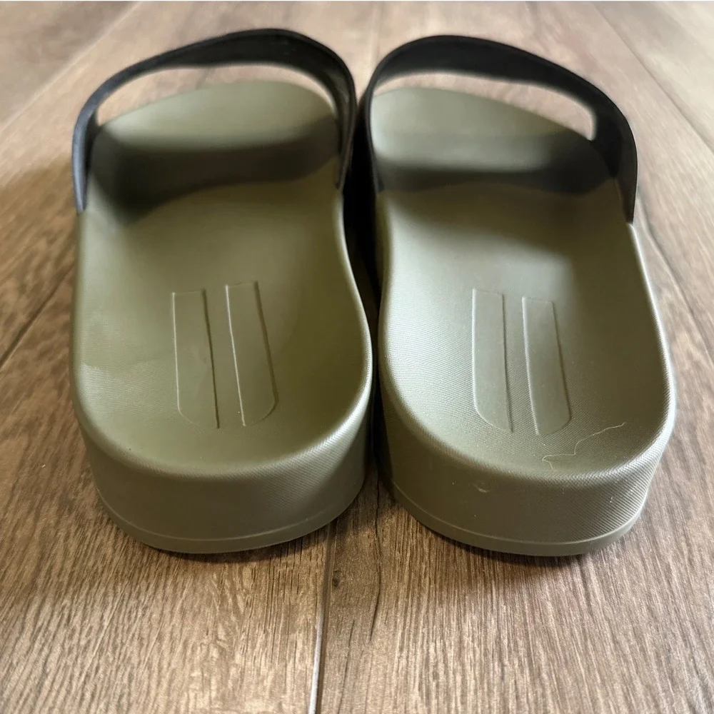 NOBULL Mens Slide Sandal Army Green Black Logo Mens 11 AS0011-AGB